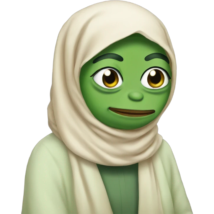 pepe the frog in a hijab  emoji
