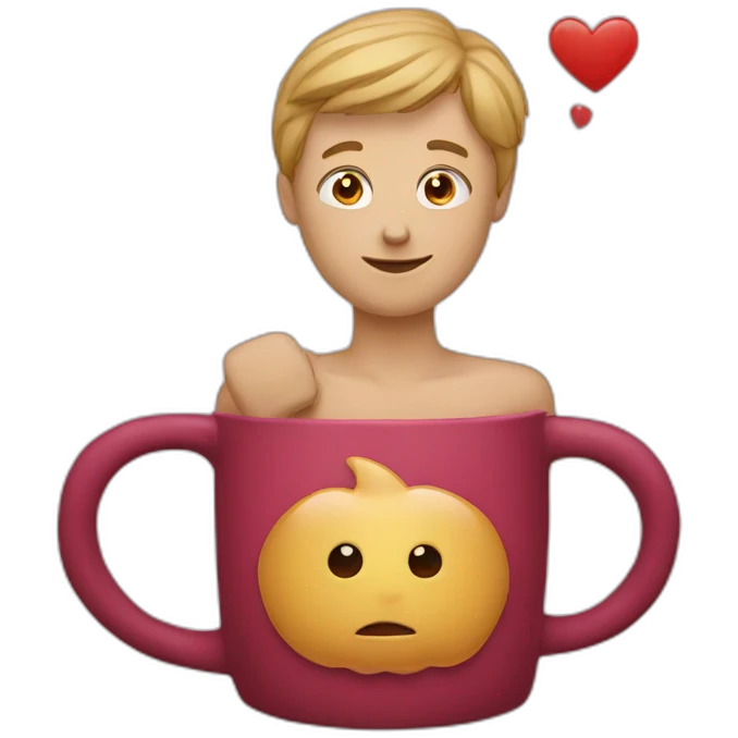 Hart and mug emoji