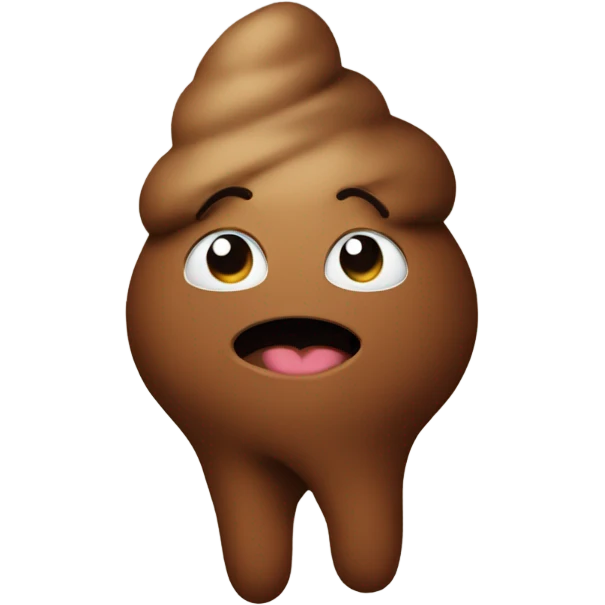 Poop emoji with a human body emoji