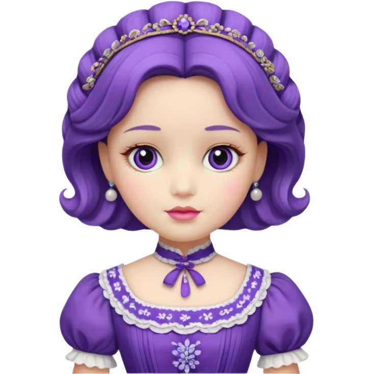 Poupée mauve  emoji