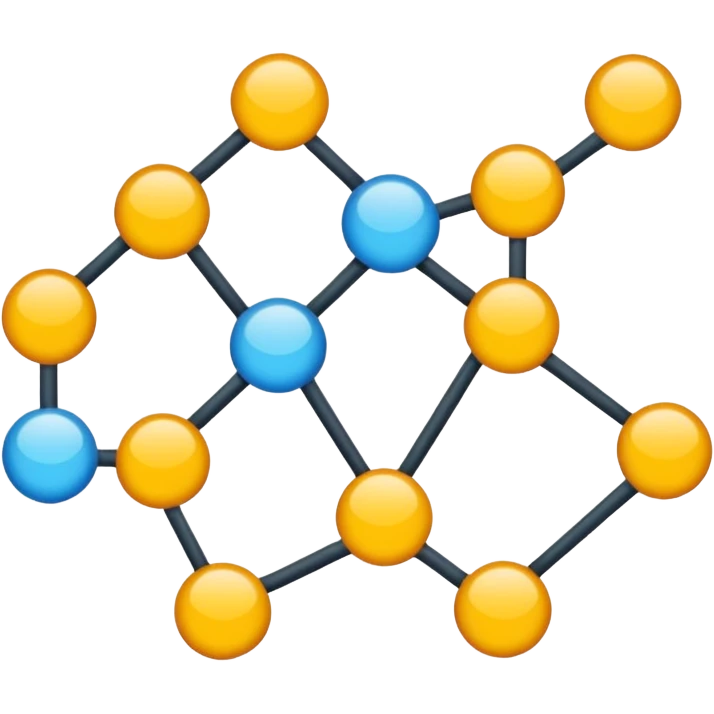 A small graph with nodes emoji