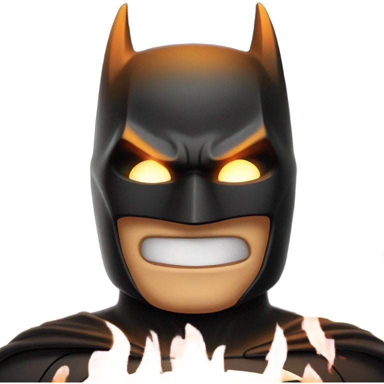 batman with fire emoji