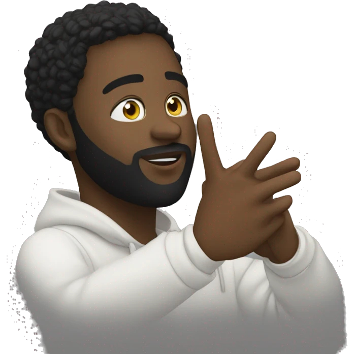 Damso qui fait le signe vie  emoji