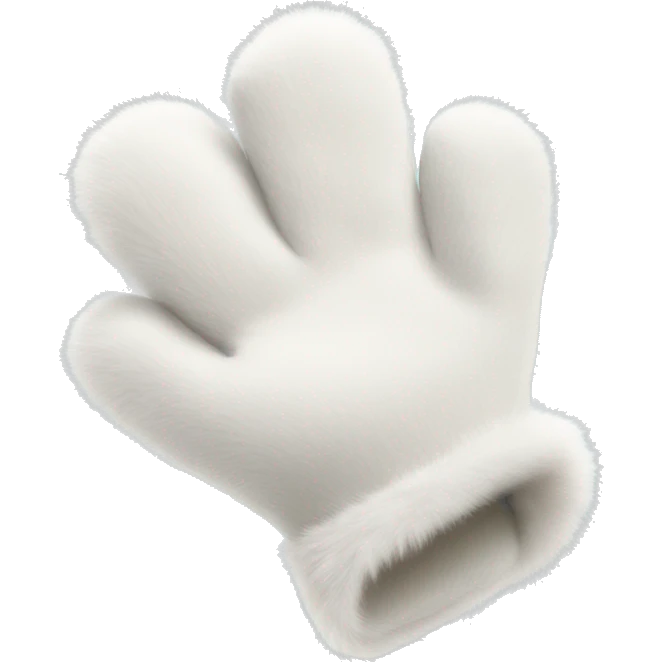 White gloves with fur emoji
