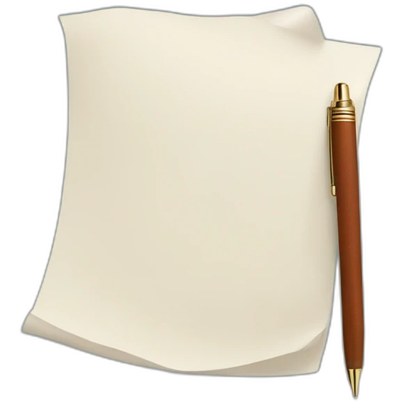 pen and paper floating emoji