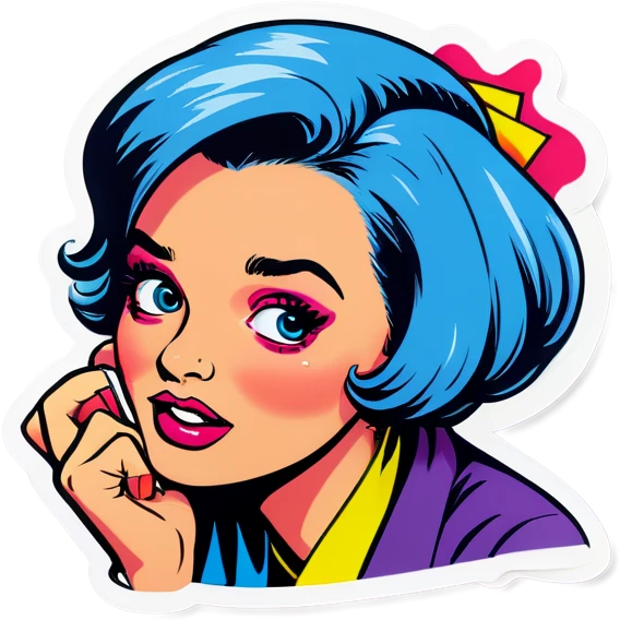 Pop art Be embarrassed emoji