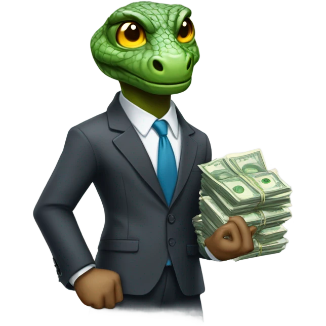 capitalist reptilian banker emoji