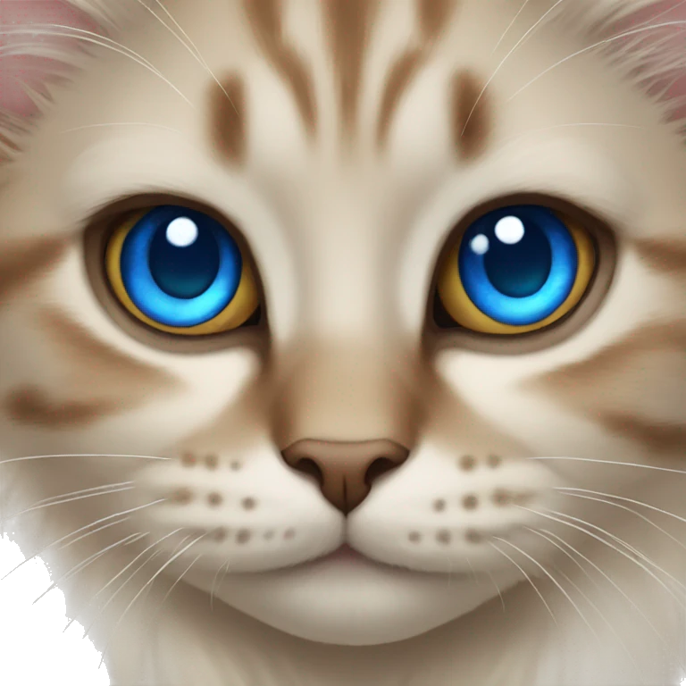 Cat with blue eyes emoji