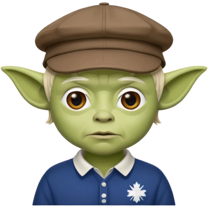 Laird Yoda med skotsk golfkeps emoji