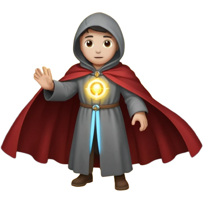 Portal opening behind, cloak pulled toward it emoji