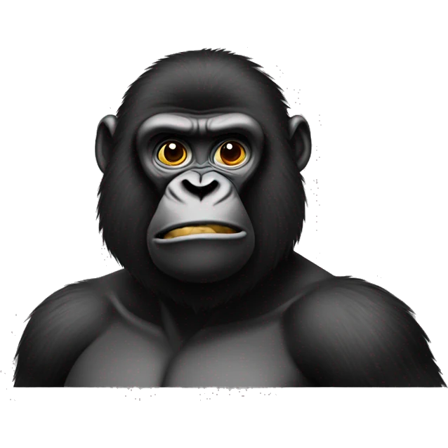 Gorila con boina negra emoji