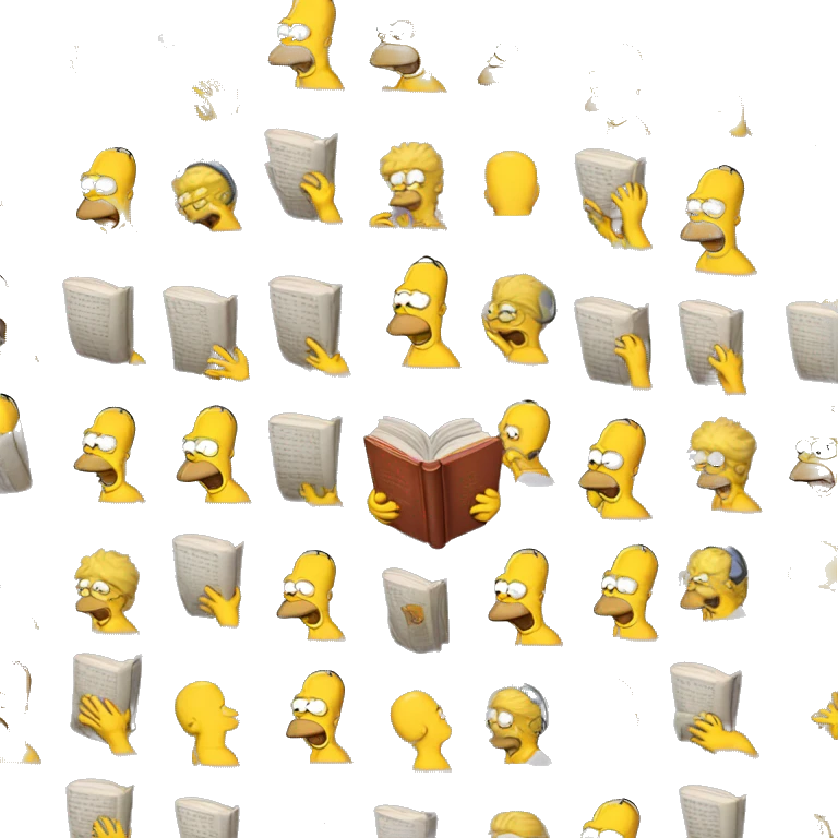 homer simpson reading emoji