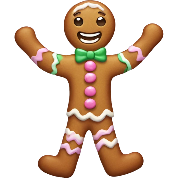 Pastel gingerbread man emoji