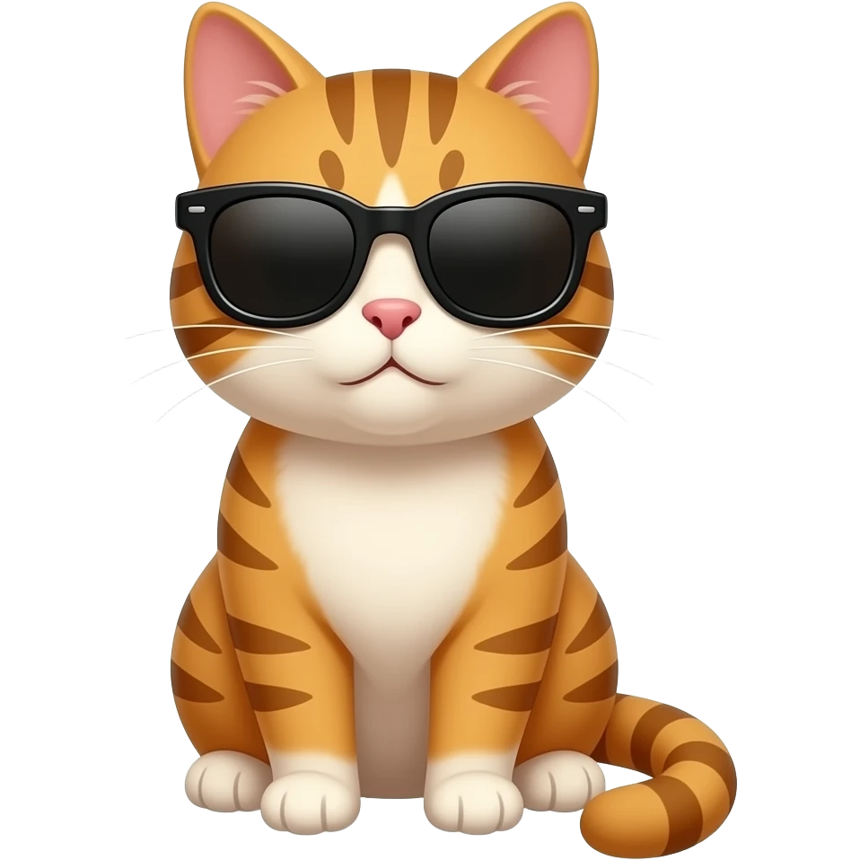 Cat wearing sunglasses emoji