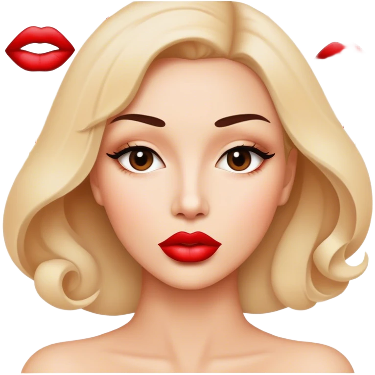 lips seductive word cloud  emoji