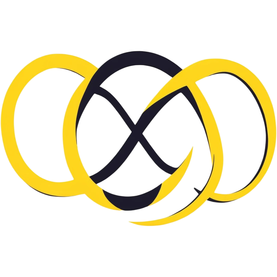 Infinity sign purple and yellow emoji