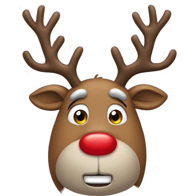 Red nosed reindeer emoji