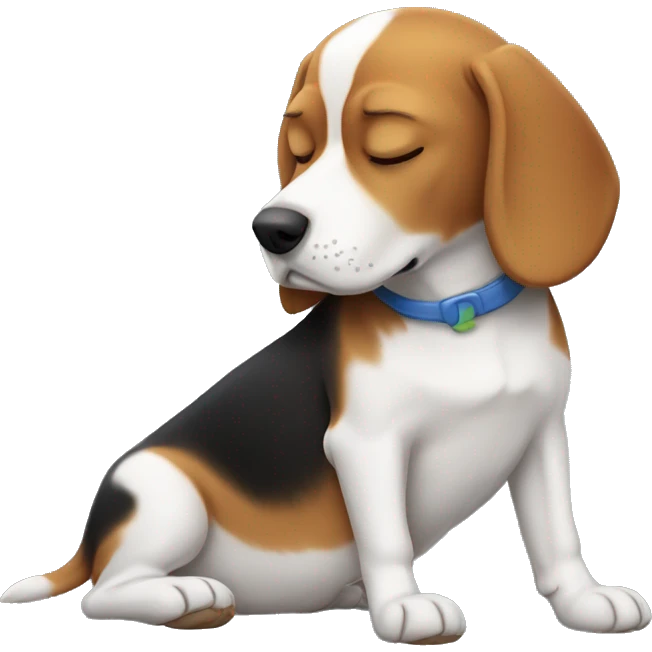 Beagle qui dort  emoji