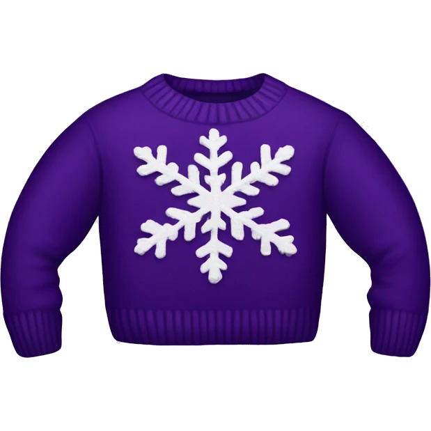 Dark purple Christmas sweater emoji