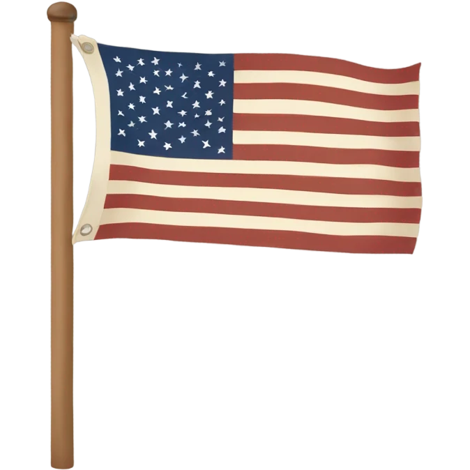 Beige American flag emoji