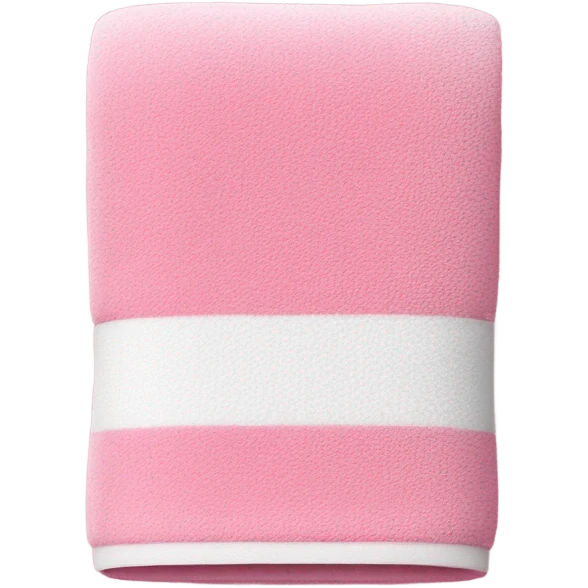 Pink towel mixed with white emoji
