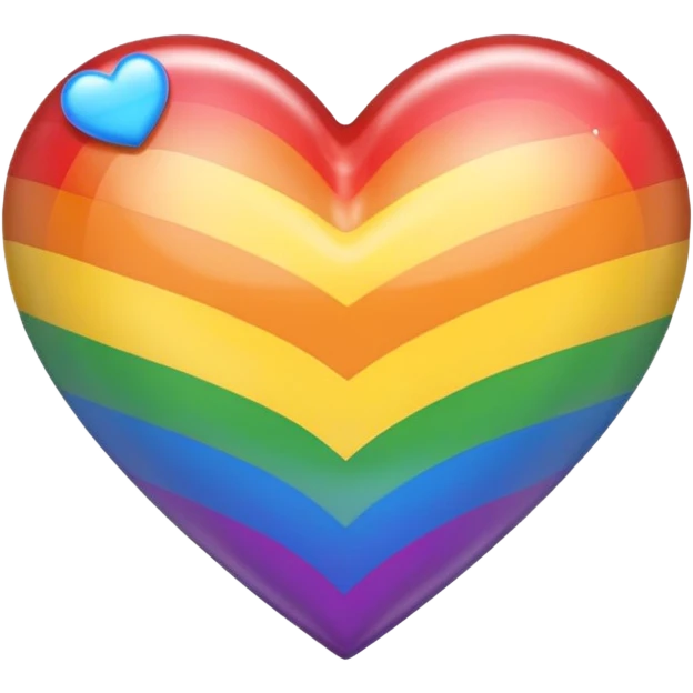 rainbow pride heart with subtle highlight emoji
