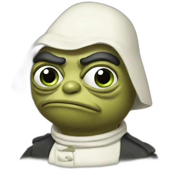 Skeptical pepe emoji