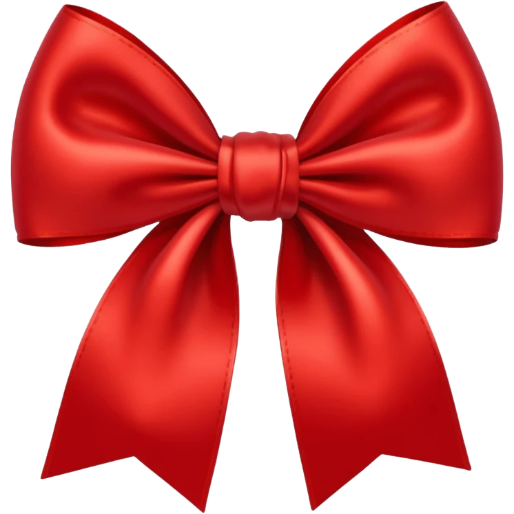 red satin bow emoji