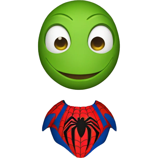 single kermit frog spiderman emoji