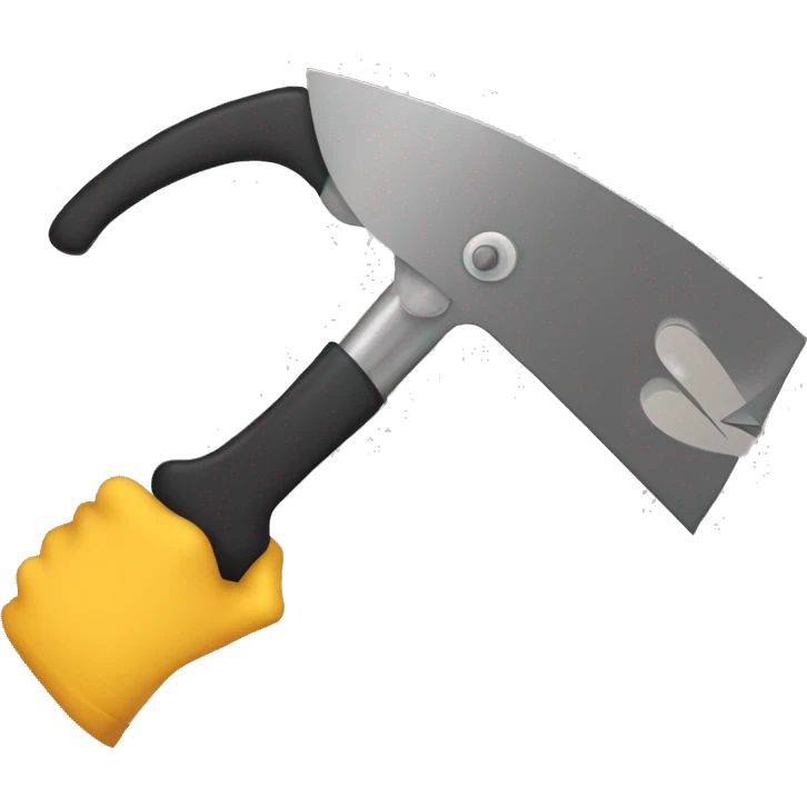 Hand holding a saw emoji