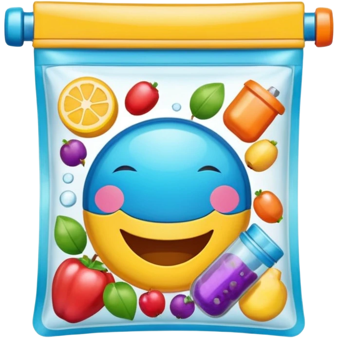 happy zip lock with pounder  emoji