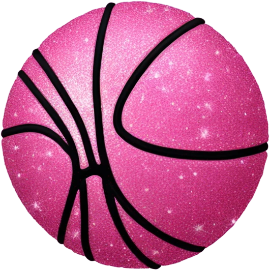 Pink glitter basketball  emoji
