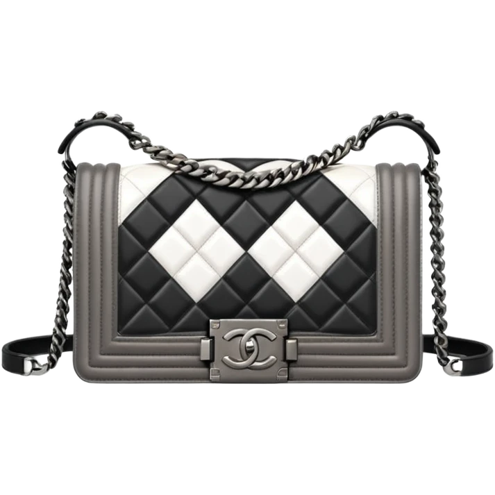 chanel le boy gray bag emoji
