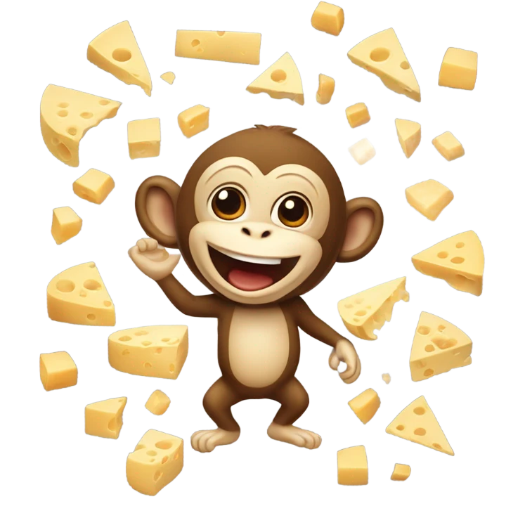 Cheese monkey bilo emoji