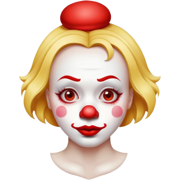 a woman making a bad decision and acting like a clown fool emoji