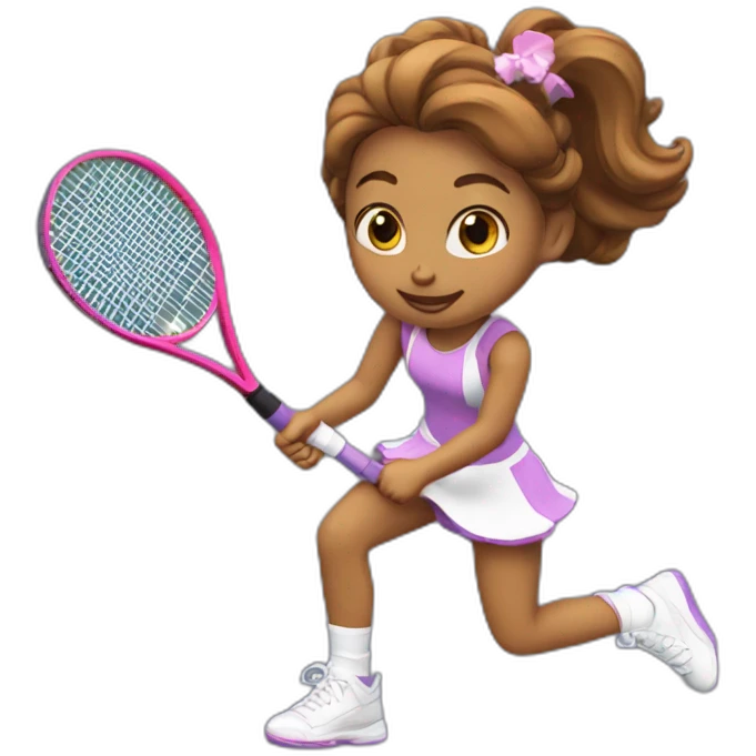 rocket princess play tenis emoji