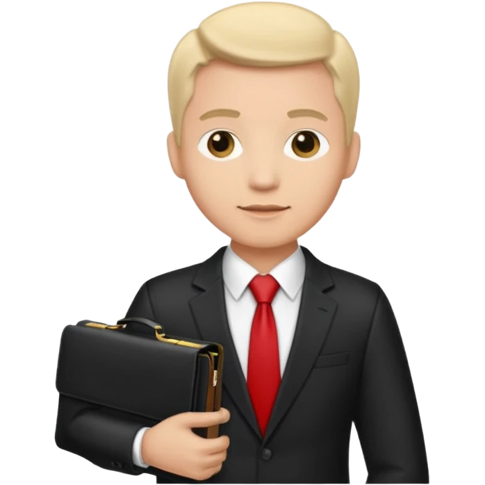 a financier man with a portfolio emoji