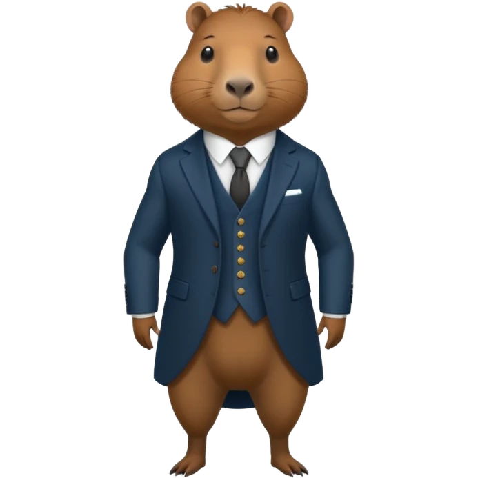 Asme una capibara con trage elegante solo que se le vea desde el traje  emoji