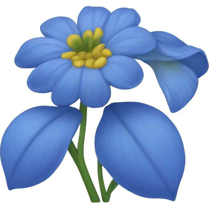 blue flowers emoji