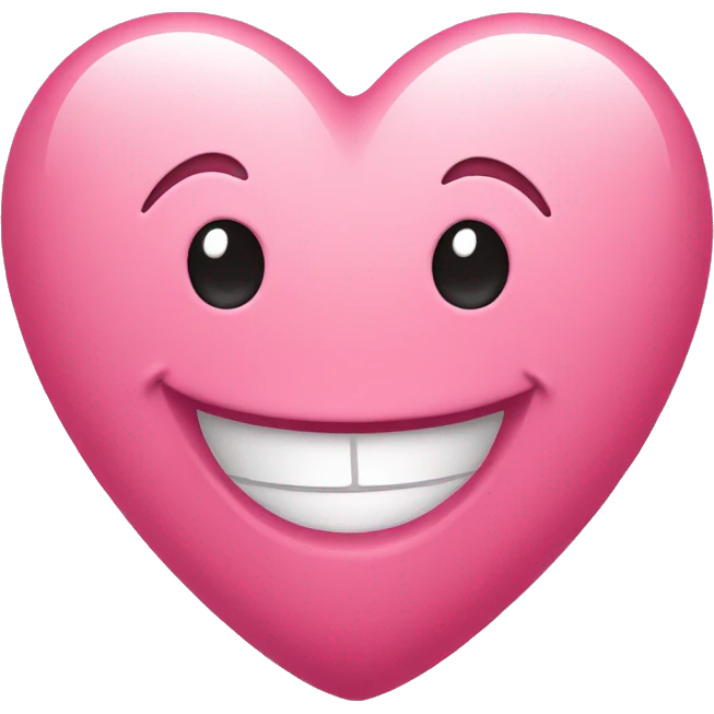 Pink smiling heart emoji