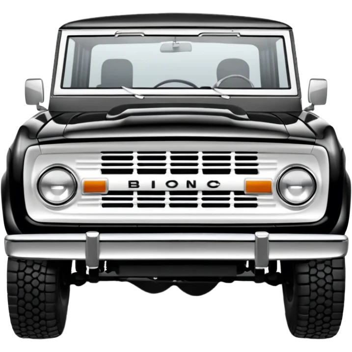 1967 Black and White Ford Bronco emoji