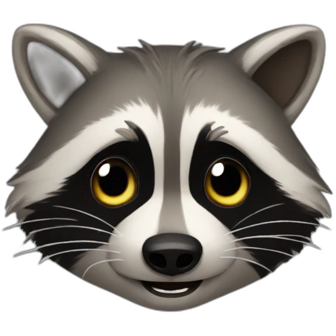 raccoon-mad emoji