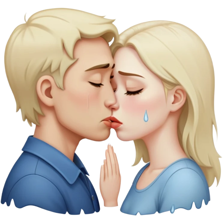 Sad kiss emoji