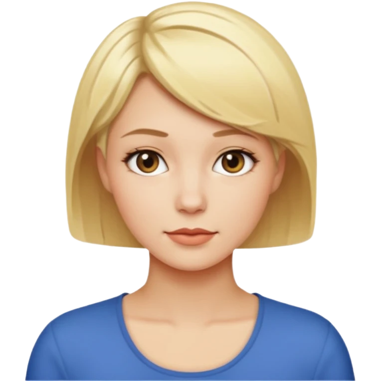 blonde woman short hair emoji