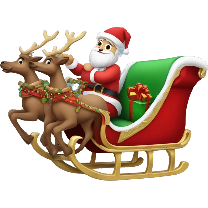 Santa's-sleigh emoji