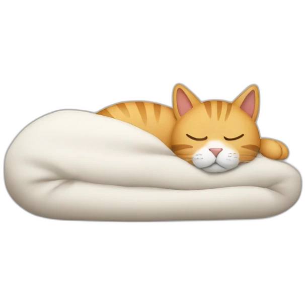 sleeping cat with zzzzz writen above emoji