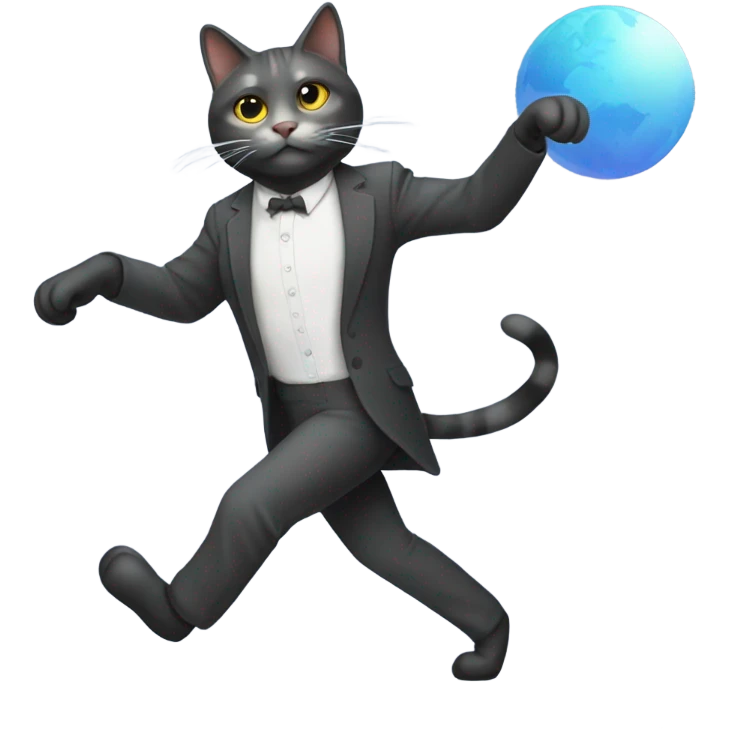 Cat doing the moonwalk  emoji