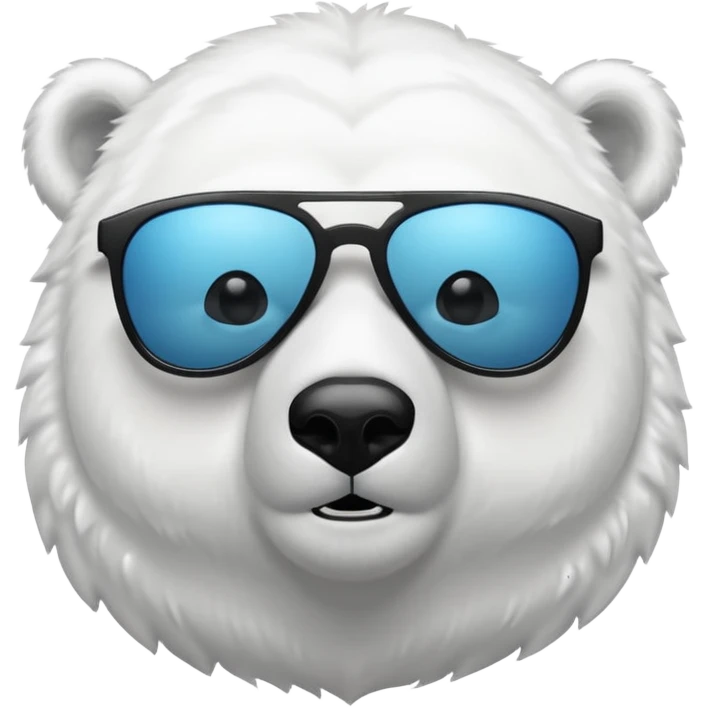 polar bear wear sunglasses emoji