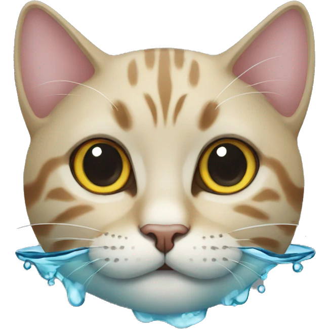 cat de agua emoji