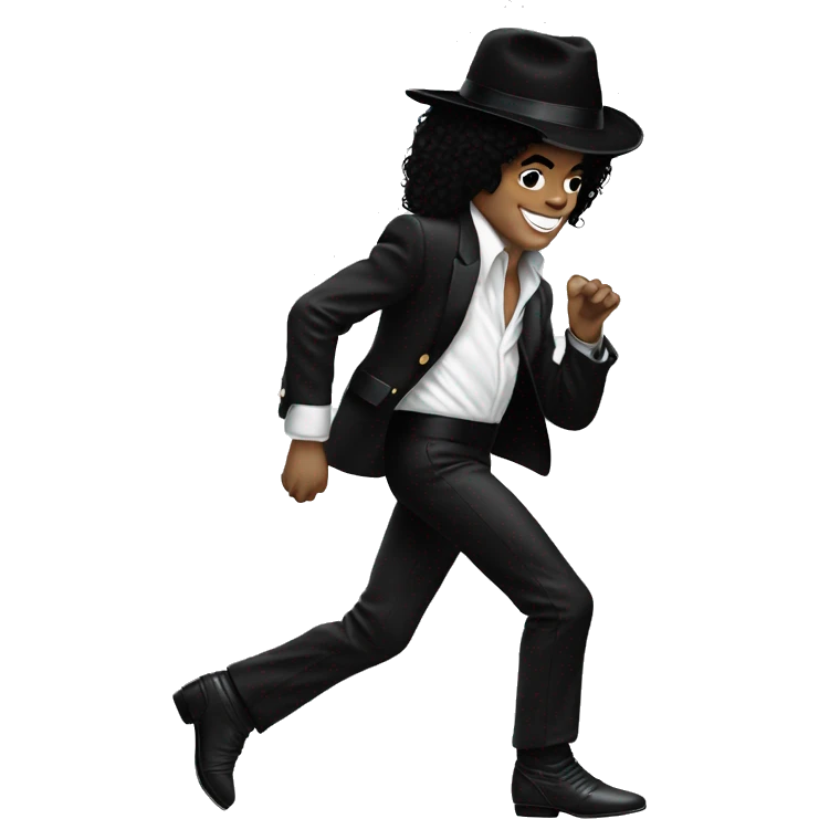 Michael Jackson doing the moonwalk emoji